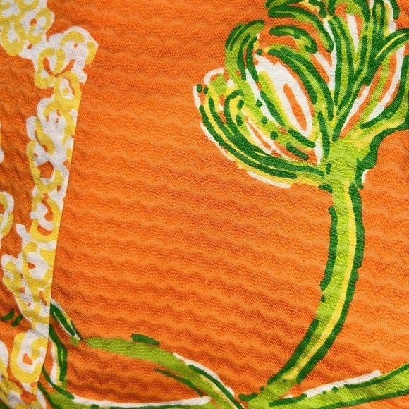 Lilly Pulitzer Gorgeous Strapless Nectar Orange Floral Dress Size 6 - Picture 8 of 8